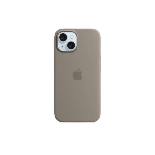 Apple iPhone 15 için MagSafe özellikli Silikon Kılıf - Kil Rengi ​​​​​​​Outlet