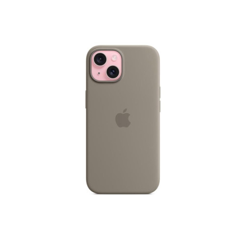Apple iPhone 15 için MagSafe özellikli Silikon Kılıf - Kil Rengi ​​​​​​​Outlet