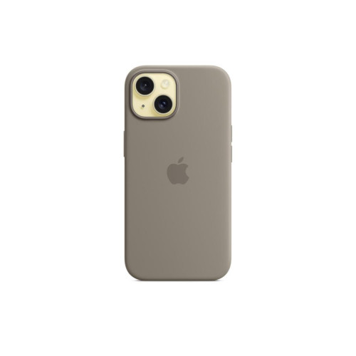 Apple iPhone 15 için MagSafe özellikli Silikon Kılıf - Kil Rengi ​​​​​​​Outlet