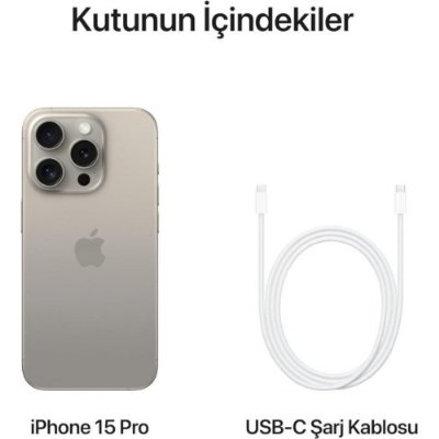 iPhone 15 Pro 256 GB Natürel Titanyum (Apple Türkiye Garantili)