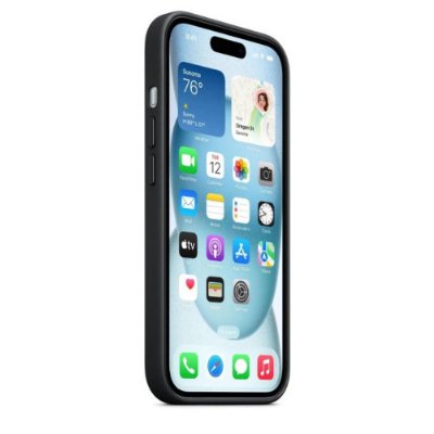 iPhone 15 MagSafe Özellikli Mikro Dokuma Siyah Kılıf MT393ZM/A Outlet