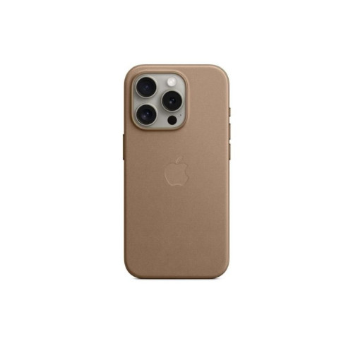 Apple iPhone 15 Pro için MagSafe özellikli Mikro Dokuma Kılıf - Vizon Grisi ​​​​​​​ Outlet