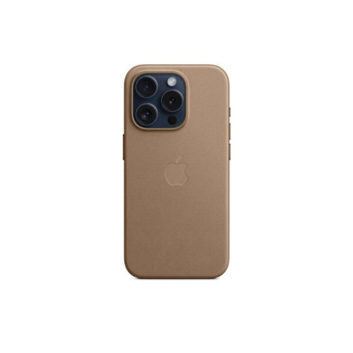 Apple iPhone 15 Pro için MagSafe özellikli Mikro Dokuma Kılıf - Vizon Grisi ​​​​​​​ Outlet