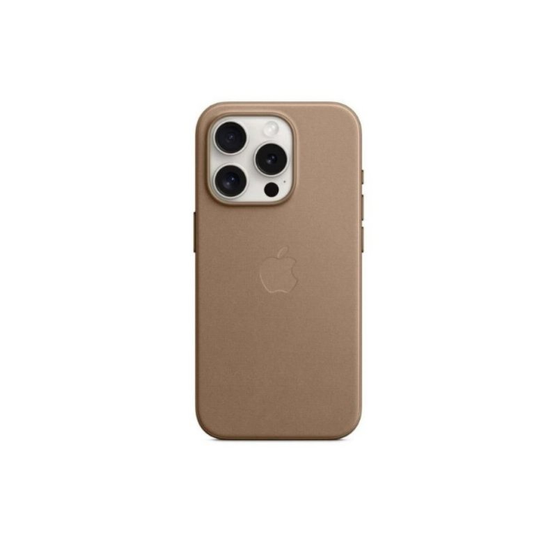 Apple iPhone 15 Pro için MagSafe özellikli Mikro Dokuma Kılıf - Vizon Grisi ​​​​​​​ Outlet