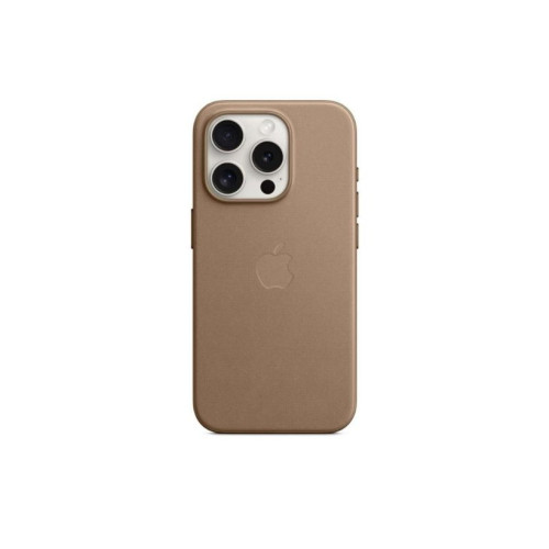 Apple iPhone 15 Pro için MagSafe özellikli Mikro Dokuma Kılıf - Vizon Grisi ​​​​​​​ Outlet