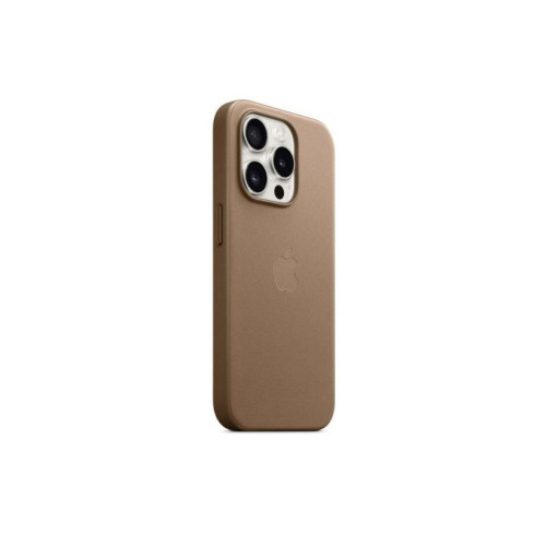 Apple iPhone 15 Pro için MagSafe özellikli Mikro Dokuma Kılıf - Vizon Grisi ​​​​​​​ Outlet