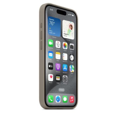 iPhone 15 Pro için MagSafe özellikli Silikon Kılıf - Kil Rengi