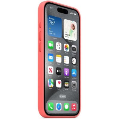 iPhone 15 MagSafe Özellikli Silikon Guava Kılıf MT0V3ZM/A Teşhir