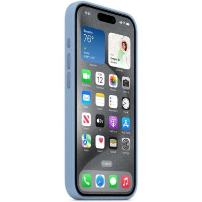 iPhone 15 Pro MagSafe Özellikli Silikon Buz Mavisi Kılıf MT1L3ZM/A