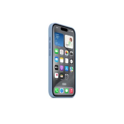 Apple iPhone 15 Pro için MagSafe özellikli Silikon Kılıf - Buz Mavisi ​​​​​​​ Outlet