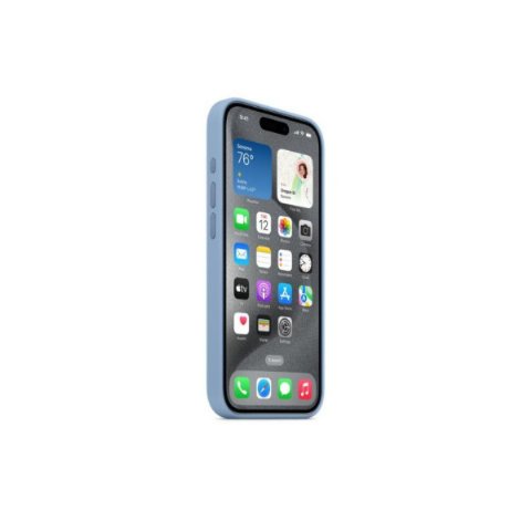 Apple iPhone 15 Pro için MagSafe özellikli Silikon Kılıf - Buz Mavisi ​​​​​​​ Outlet