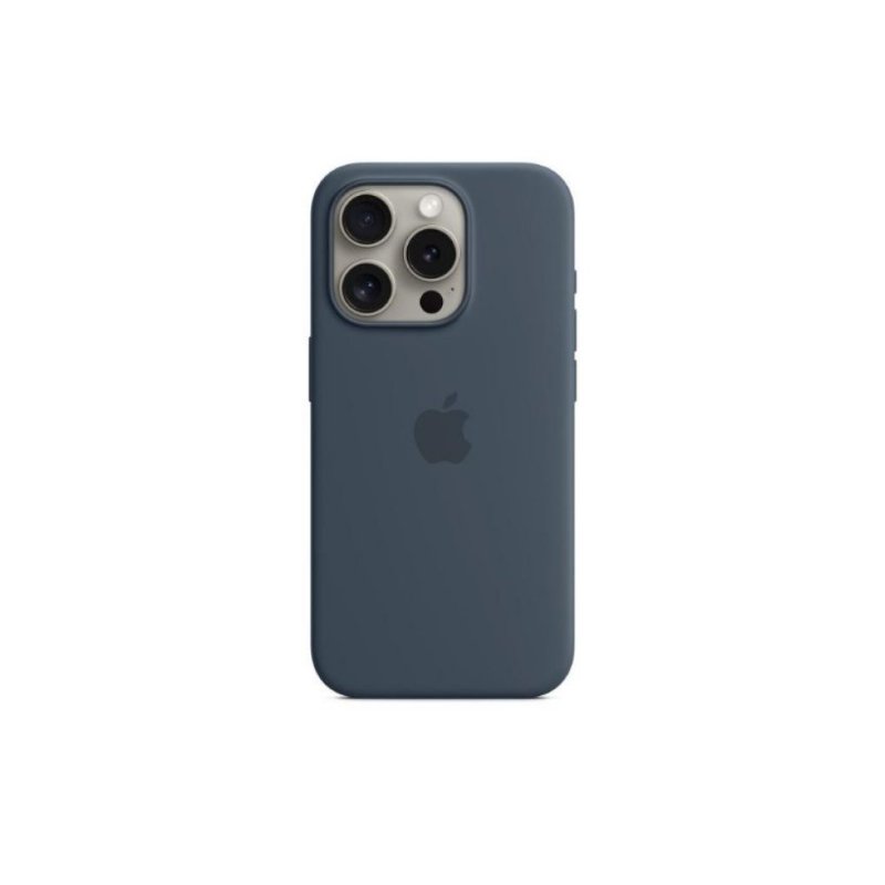 Apple iPhone 15 Pro için MagSafe özellikli Silikon Kılıf - Fırtına Mavisi ​​​​​​​ Outlet