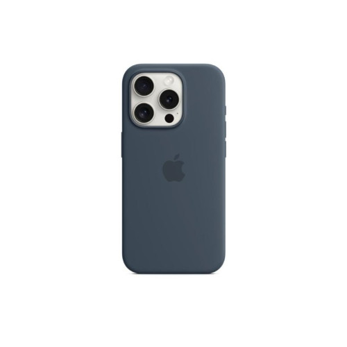 Apple iPhone 15 Pro için MagSafe özellikli Silikon Kılıf - Fırtına Mavisi ​​​​​​​ Outlet