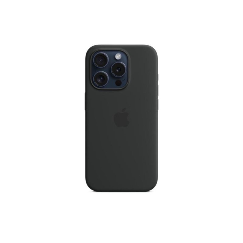 Apple iPhone 15 Pro için MagSafe özellikli Silikon Kılıf - Siyah ​​​​​​​Outlet