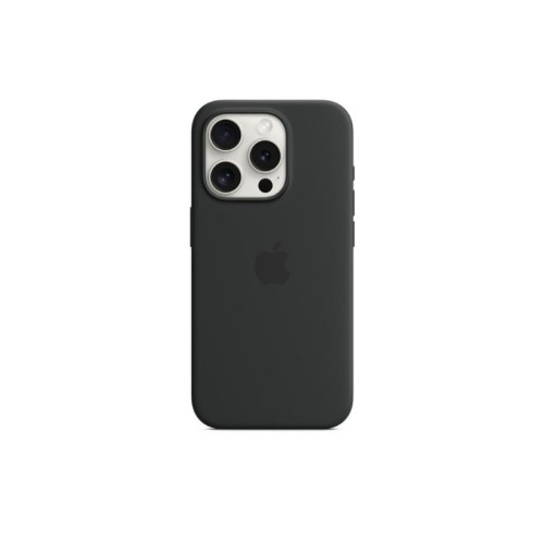 Apple iPhone 15 Pro için MagSafe özellikli Silikon Kılıf - Siyah ​​​​​​​Outlet