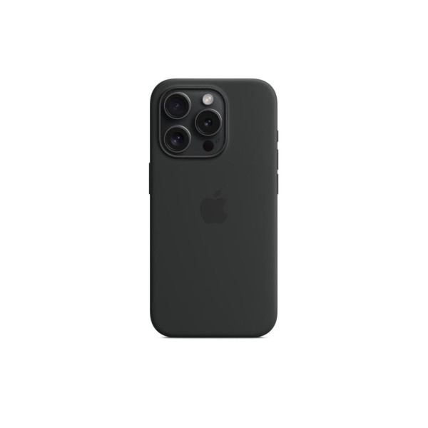 Apple iPhone 15 Pro için MagSafe özellikli Silikon Kılıf - Siyah ​​​​​​​Outlet