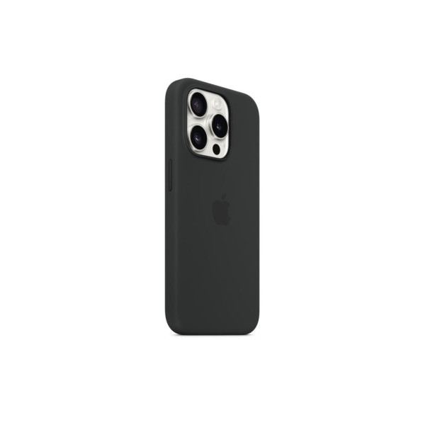 Apple iPhone 15 Pro için MagSafe özellikli Silikon Kılıf - Siyah ​​​​​​​Outlet