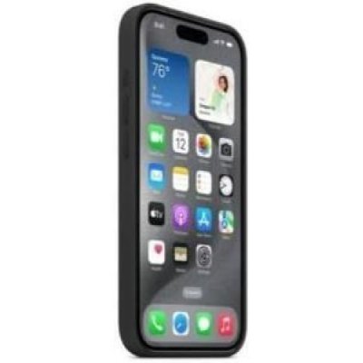 Apple iPhone 15 Pro Max için MagSafe özellikli Mikro Dokuma Kılıf - Siyah 