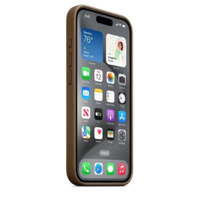 iPhone 15 Pro MagSafe Özellikli Mikro Dokuma Vizon Grisi Kılıf MT4J3ZM/A Outlet