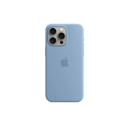 iPhone 15 Pro Max için MagSafe özellikli Silikon Kılıf - Buz Mavisi