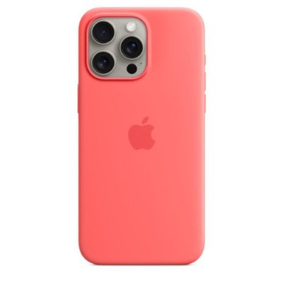 iPhone 15 Pro Max için MagSafe özellikli Silikon Kılıf - Guava