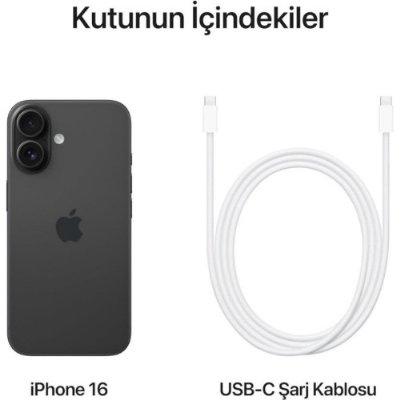 iPhone 16 128 GB Siyah (Apple Türkiye Garantili)
