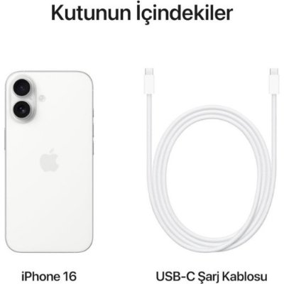 iPhone 16 256 GB Beyaz