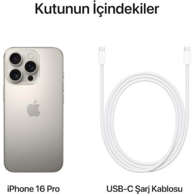 iPhone 16 Pro 256 GB Natürel Titanyum (Apple Türkiye Garantili)