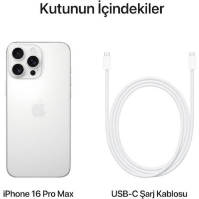 iPhone 16 Pro Max 256 GB Beyaz Titanyum