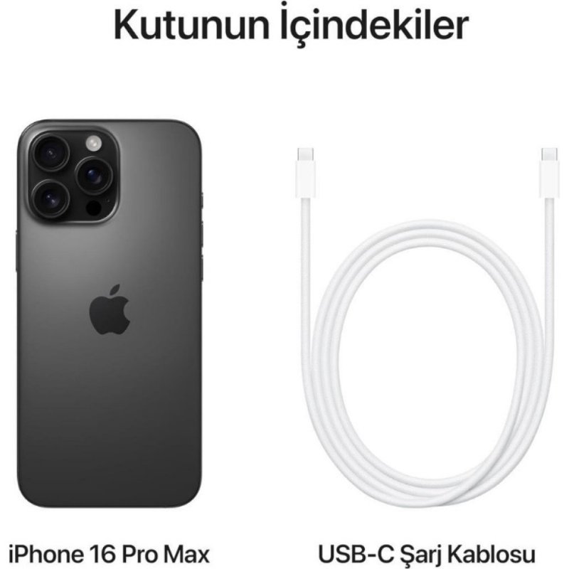 iPhone 16 Pro Max 512 GB Siyah Titanyum