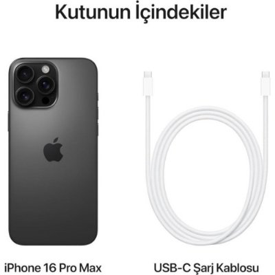 iPhone 16 Pro Max 512 GB Siyah Titanyum