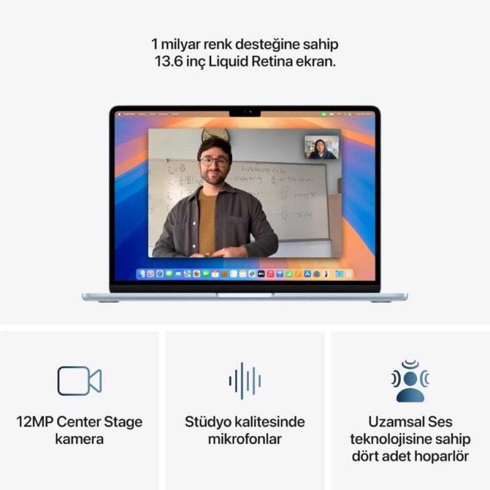 MacBook Air M4 24 GB 512 GB SSD 13.6" MC6V4TU/A Gök Mavisi Outlet (Açıklamayı Okuyunuz)