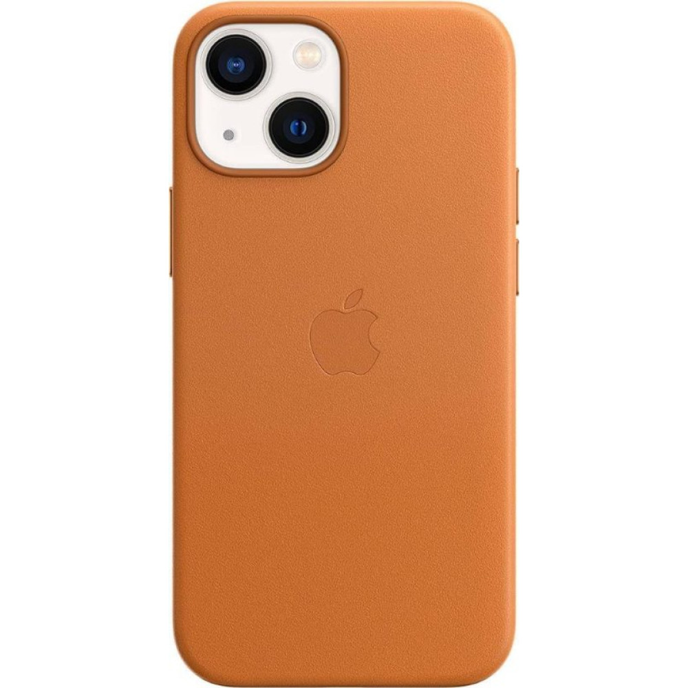 iPhone 13 mini için Kızıl Kahverengi Deri Kılıf Outlet