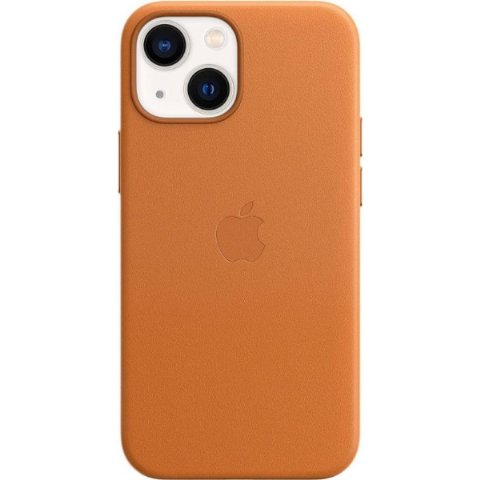 iPhone 13 mini için Kızıl Kahverengi Deri Kılıf Outlet