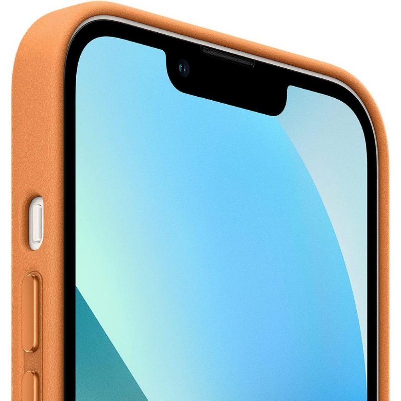 iPhone 13 mini için Kızıl Kahverengi Deri Kılıf Outlet