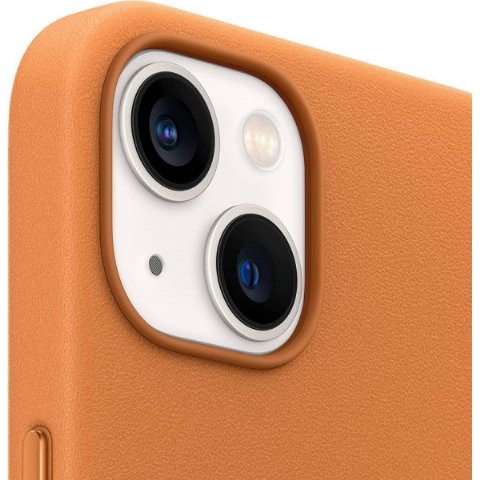 iPhone 13 mini için Kızıl Kahverengi Deri Kılıf Outlet