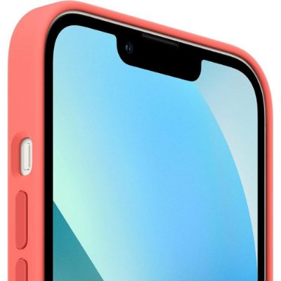 iPhone 13 mini için MagSafe özellikli Silikon Kılıf - Puslu Pembe