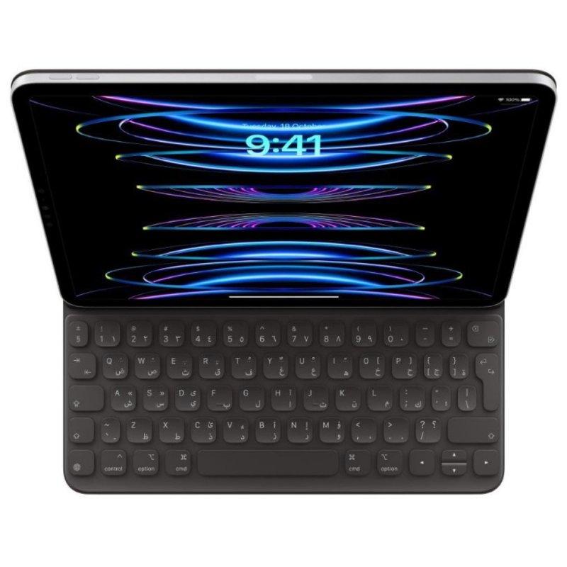 Apple 11 inç iPad Pro (4. nesil) ve 11 inç iPad Air (M2) için Smart Keyboard Folio - Arapça MXNK2AT/A