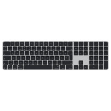 Apple Touch ID özellikli ve Sayısal Tuş Takımlı Magic Keyboard: Bluetooth, şarj edilebilir. Apple çipe sahip Mac bilgisayarlarla çalışır; Türkçe F Klavye, Siyah tuşlar (Lightning)