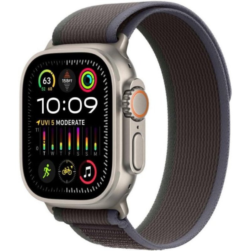 Apple Watch Band - Trail Loop - 49 mm - Mavi/Siyah - S/M Outlet