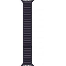 Apple Watch 45 mm Gece Yarısı Baklalı Model Deri Kayış - M/L