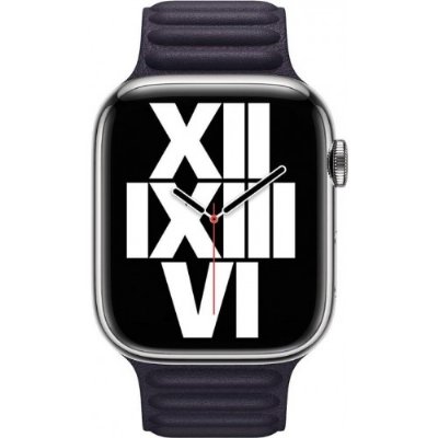 Apple Watch 45 mm Gece Yarısı Baklalı Model Deri Kayış - M/L