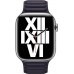 Apple Watch 45 mm Gece Yarısı Baklalı Model Deri Kayış - M/L