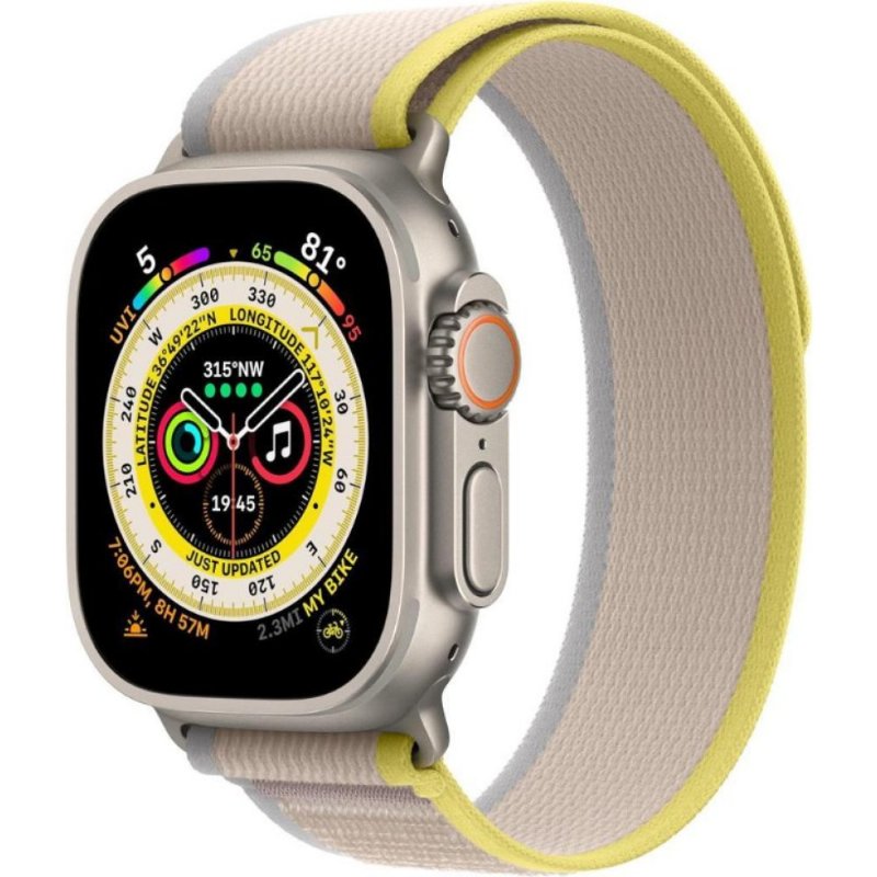 Apple Watch 49mm Trail Kordon Sarı-Bej M/L MQEH3ZM/A Outlet