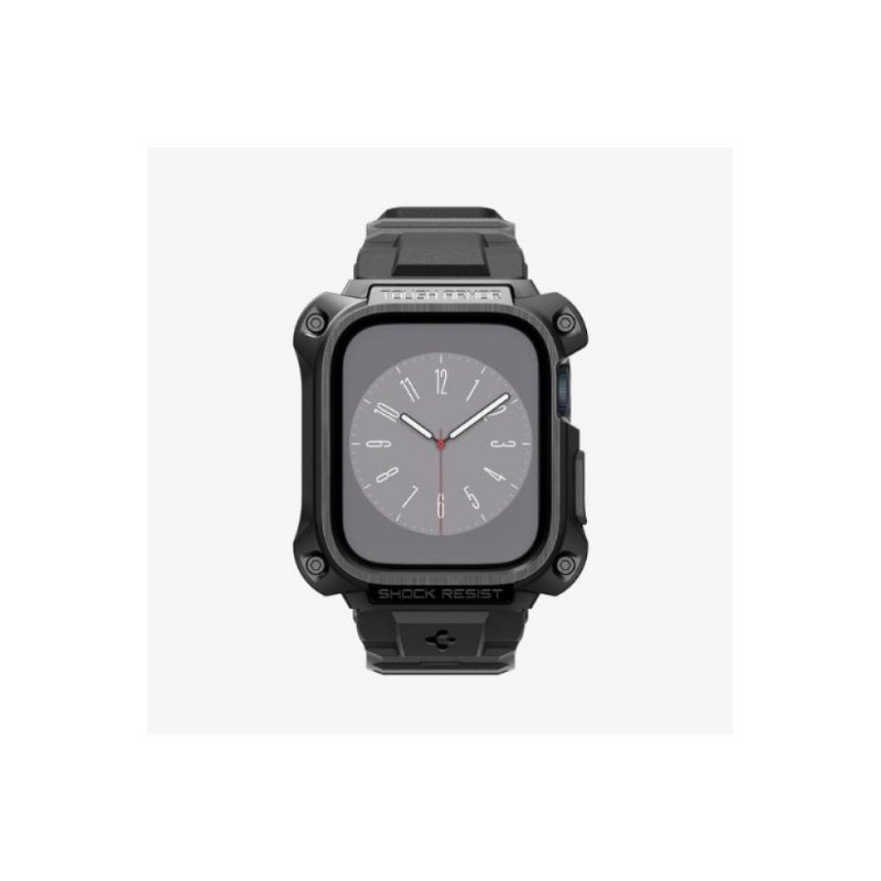 Spigen Apple Watch (45mm) Kılıf, Spigen Tough Armor Pro Metal Black Outlet