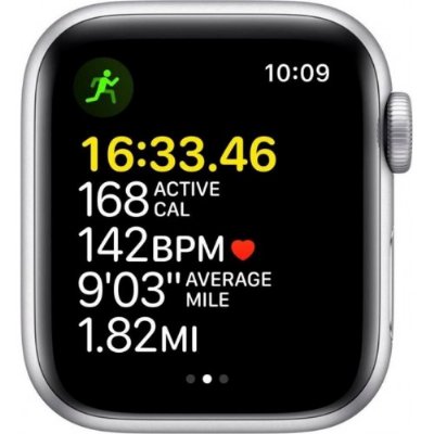 Apple Watch SE GPS 44mm Gümüş Rengi Alüminyum Kasa ve Mavi Spor Kordon Akıllı Saat
