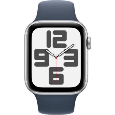Apple Watch SE 2 2023 GPS 40mm Gümüş Rengi Alüminyum Kasa ve Fırtına Mavisi Spor Kordon Akıllı Saat - Outlet