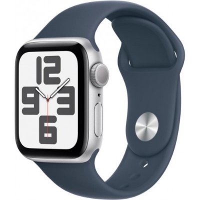 Apple Watch SE 2 2023 GPS 44mm Gümüş Rengi Alüminyum Kasa ve Fırtına Mavisi Spor Kordon Akıllı Saat M/L Outlet