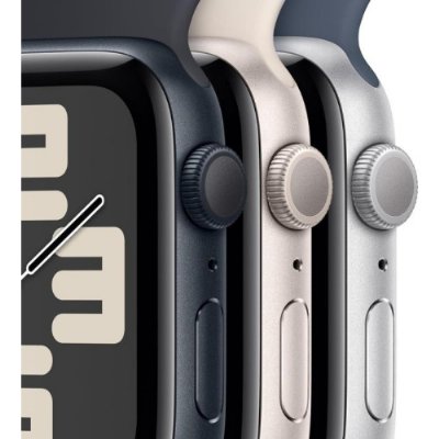 Apple Watch SE 2 2023 GPS 40mm Gümüş Rengi Alüminyum Kasa ve Kot Rengi Spor Kordon Akıllı Saat - Teşhir