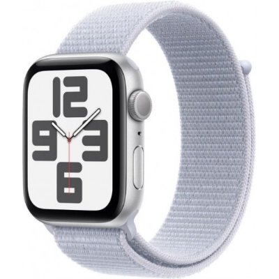 Apple Watch SE 2 2023 GPS 40mm Gümüş Rengi Alüminyum Kasa ve Bulut Mavisi Spor Loop Kordon Akıllı Saat